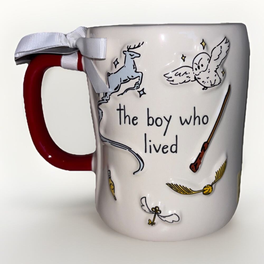 Harry Potter The Boy Who Lived Double Sided Mug Red Handle Rae Dunn